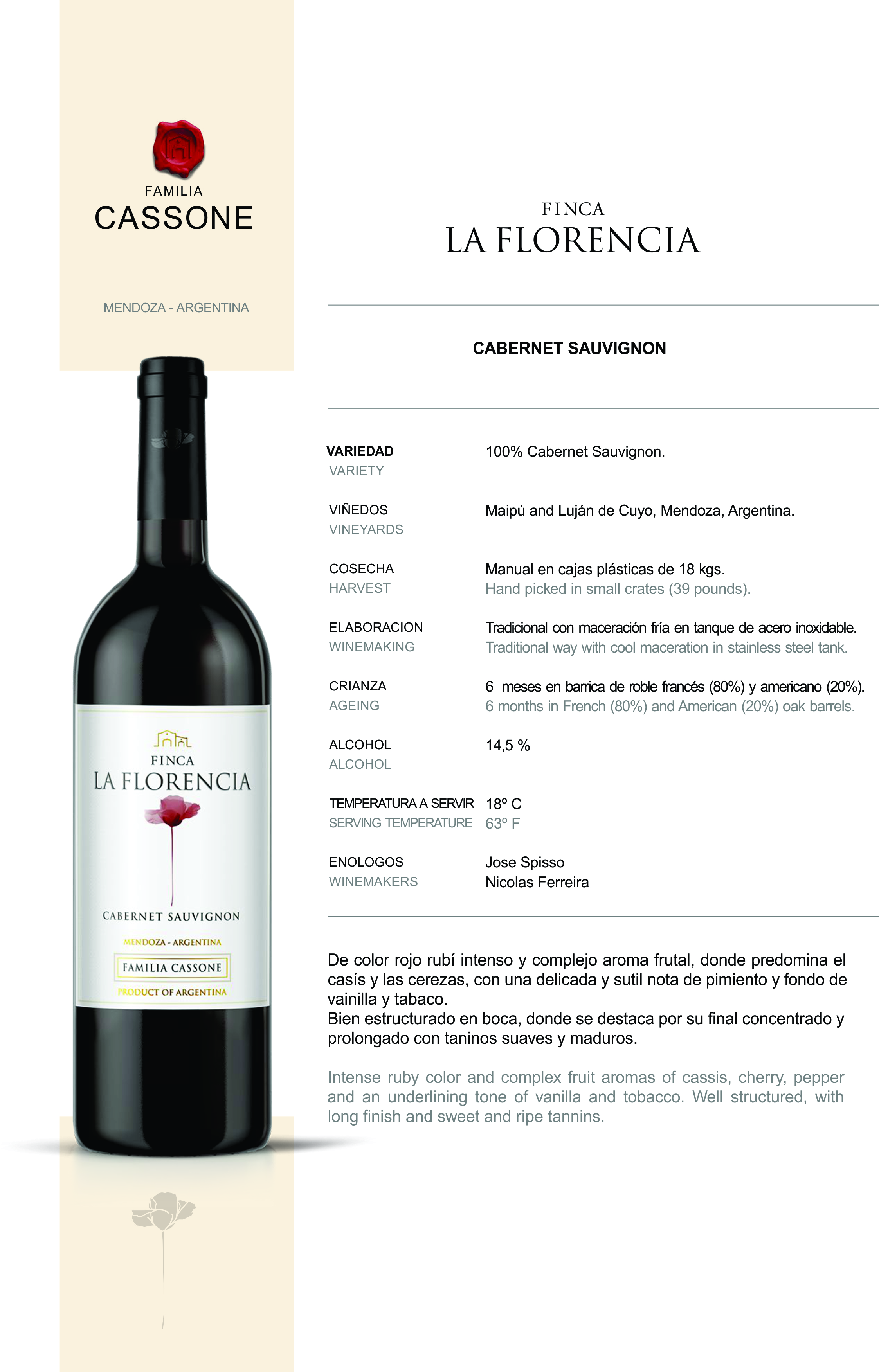 FINCA LA FLORENCIA CABERNET SAUVIGNON
